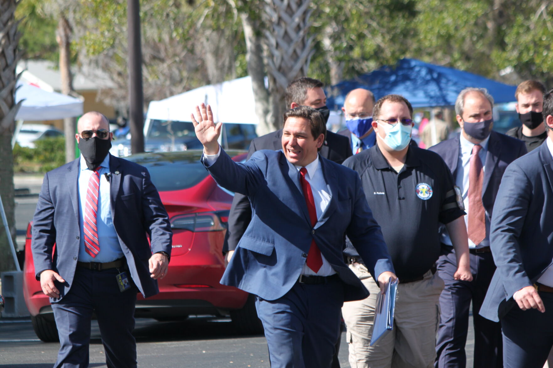 Gov. Ron DeSantis in Venice on Feb. 10, 2021 (copy)